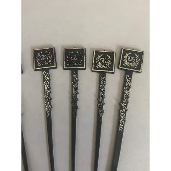 The Waldorf Astoria Lot of 2 Long And 4 Short Vintage Swizzle Stick Lot - Picture 3 of 6